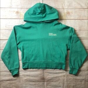 Urthwear 100% Organic Cotton Green Cropped Hoodie